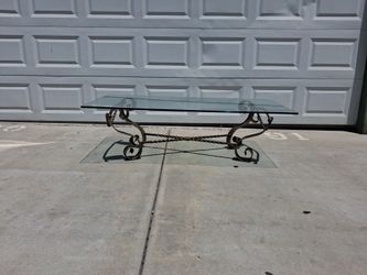 Glass coffee table