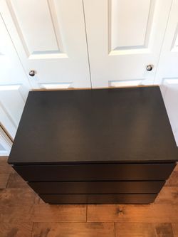 ikea malm 3 drawer dresser black brown Assembled Habitat Jenson 3 Drawer Chest - Black Brown  Jomin Furniture
