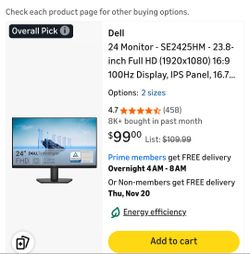 2  X.   Dell
 Inch Full HD24 