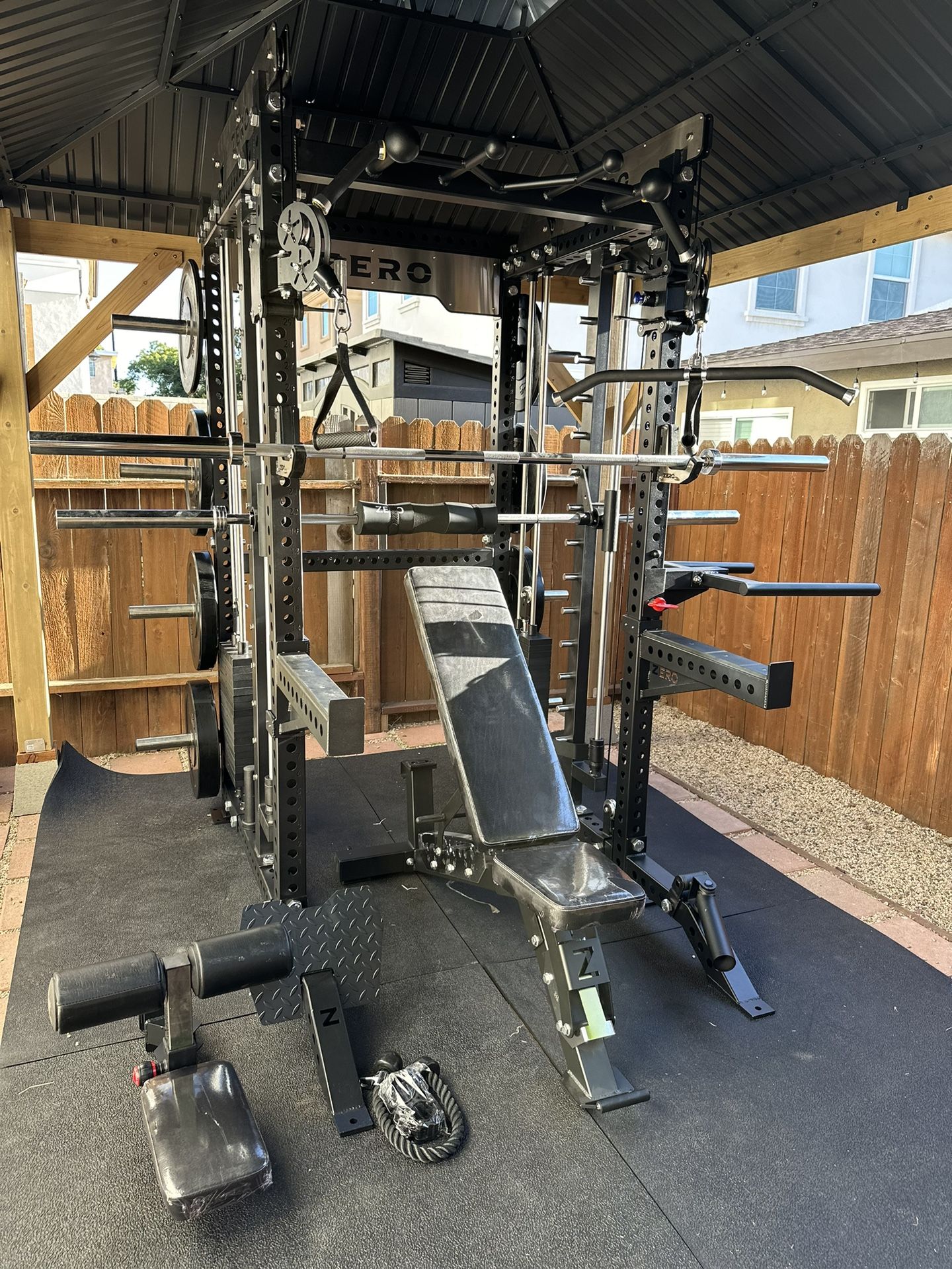 Smith Machine 400 | Adjustable Bench | 245lb Cast Iron Olympic Weights | 7ft Olympic Bar | Fitness | Gym Equipment | FREE DELIVERY/INSTALLATION 🚚 🛠️
