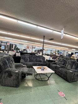 🔥Hot Deal🔥Brand New 3pc Reclining Sofa, Reclining Loveseat And Recliner Chair With Cup Holders On Arms $1699, Finance Available, Delivery Available 