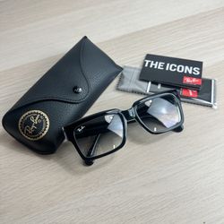 Ray Ban Inverness RB2191 54mm Square Sunglasses - Black Frame / Black Lens