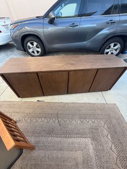 Brown oak Credenza
