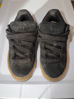 Black suede womens Fenty Puma sneakers