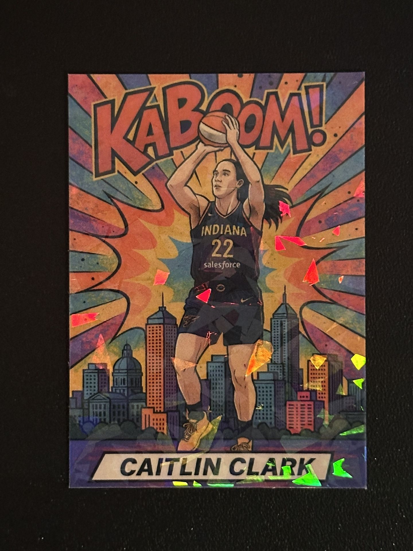 Caitlin Clark Kaboom! Custom Novelty Card Cracked Ice