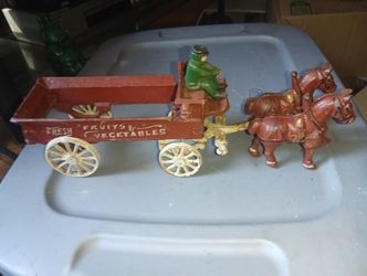 Cast Iron Horse And Carriage