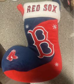 Boston Red Sox MLB team logo mini xmas stocking Ornament foco 4 inch weighted.