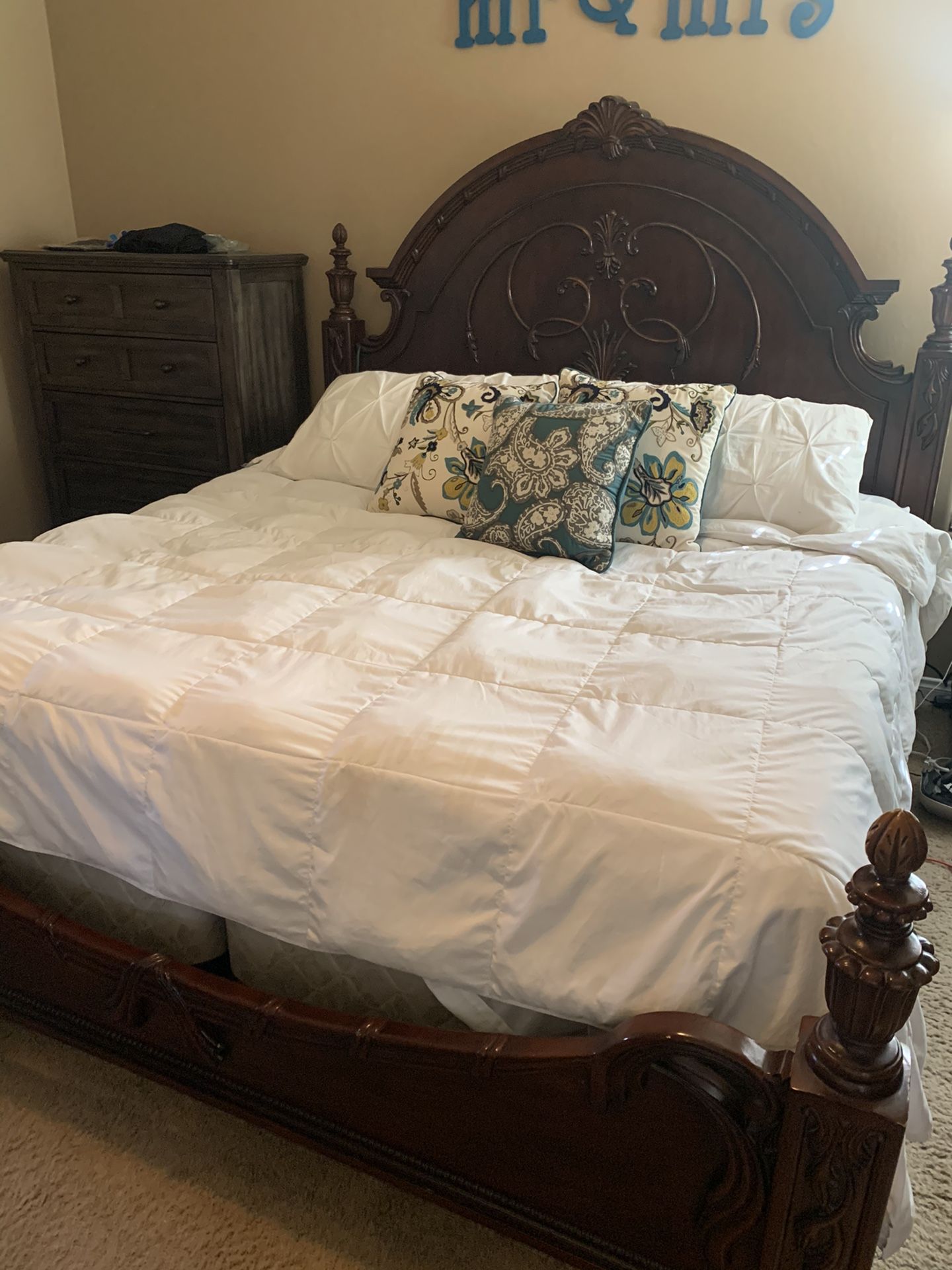 Solid wood (cherrywood) King Headboard/Footboard