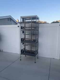 Three Independent Bird Parrot Cage