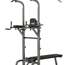 Kicode Power Tower w/ Bench, Pull Up Bar and Dip Station
