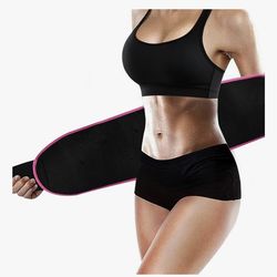 Waist Trainer for Women Belly Fat, Neoprene Sauna Sweat Band, Stomach Wrap Waist Trimmer for Workout, Lower Back Support Pink