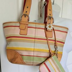 Vintage  COACH   Bag  & Wristlet Set