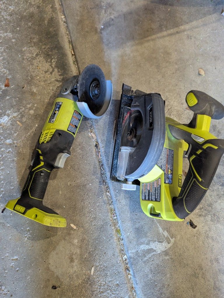 Ryobi Grinder And Circular Saw