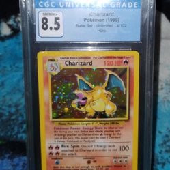 Charizard Pokemon 1999 4/102 Holo CGC 8.5 Base Set Unlimited