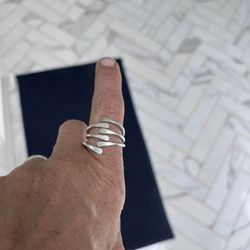 Silver Ring That Can Move To Be Sized- See All Listings 