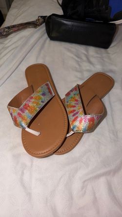 Multicolor Rhinestone Sandals ✨