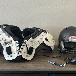 Riddell Helmet And Shoulder Pads  