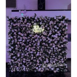 Flower Backdrop And Marquee Letters 