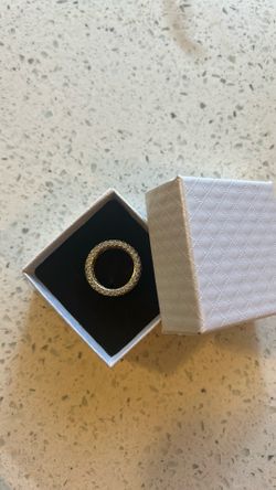 Stamped 10k gold lab diamond eternity ring size 7 a pair of 1ct ruby earrings will come with your first purchase🌹✨