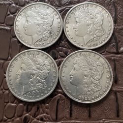 Morgan + Pease Silver Dollars 