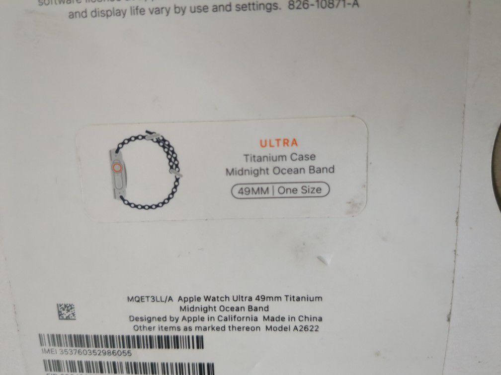 NEW Apple Watch Ultra 49mm Titanium Midnight Ocean Band Band A2622 2022