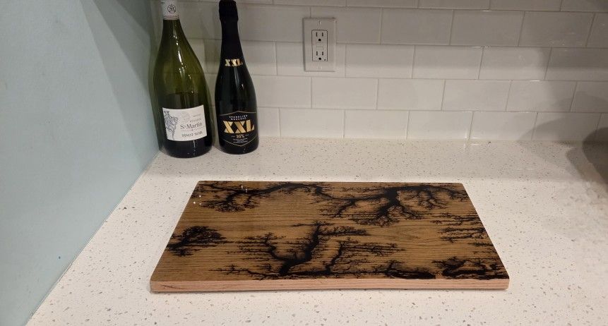 Handmade Fracture Burned Cutlery Board