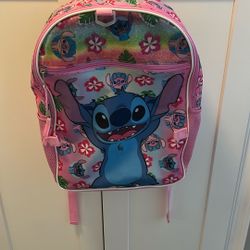 Disney stitch, backpack pink blue