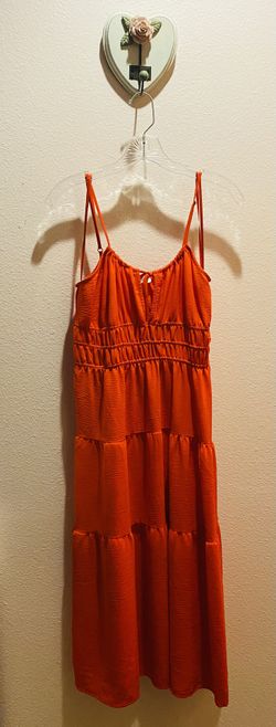 Orange Long Dress L Perfect For summer