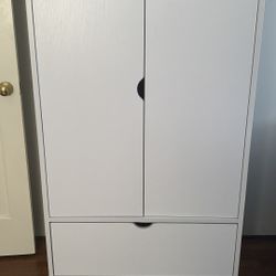 Modern White Armoir And Dresser + Huge Moving Sale