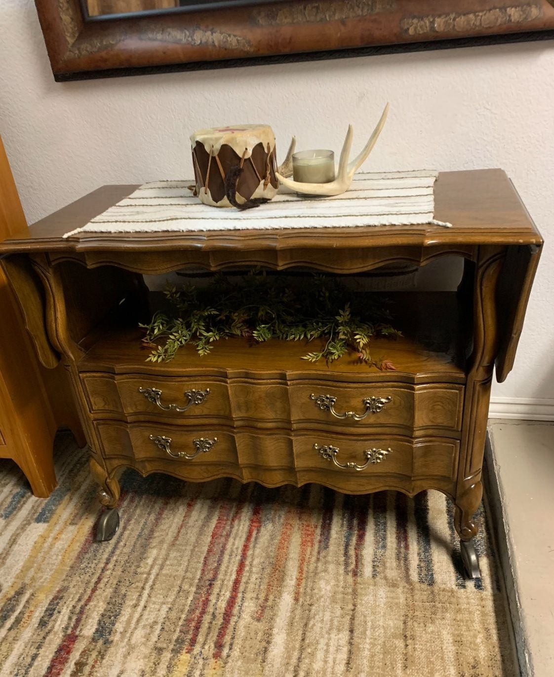 French Provincial Drop Leaf Buffet Server…