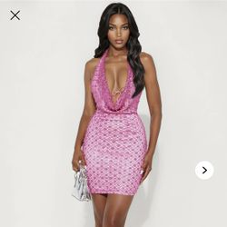 Pink Sparkly Dress (L)