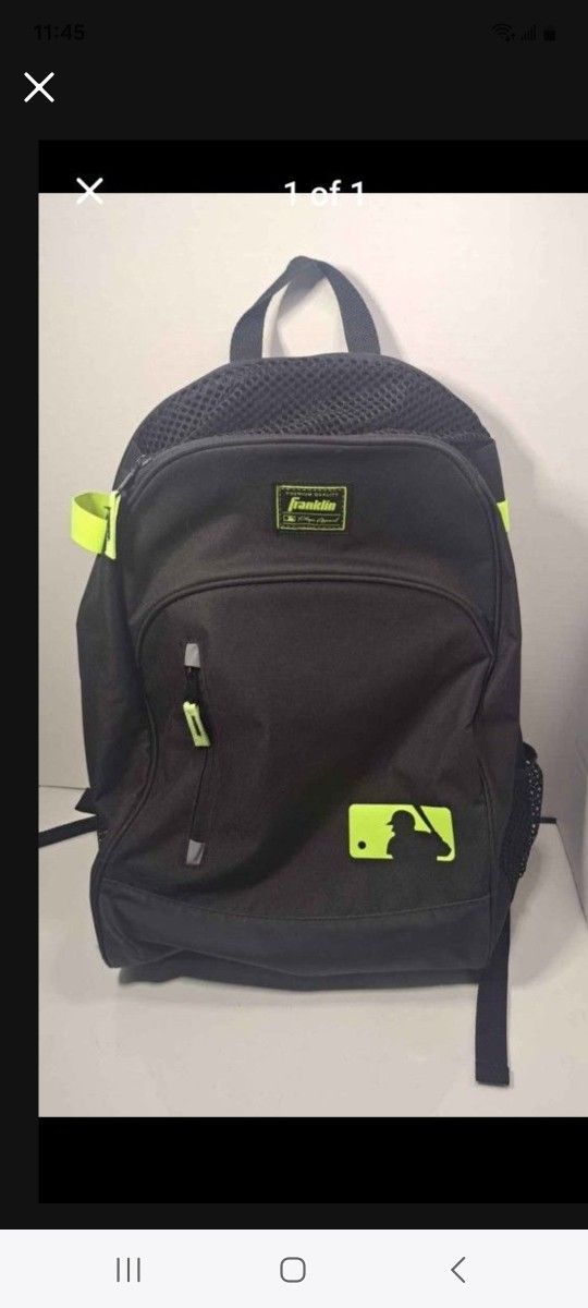 Franklin Sports MLB Youth Equipment & Bat Backpack 19.25 x 7.25 x 14in