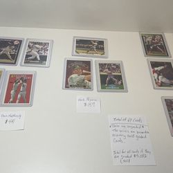 Baseball Card Lot (69 Cards Total)