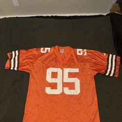 Cleveland Browns #95 Orange Puma Jersey