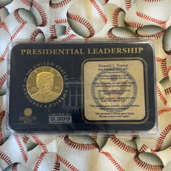 American Mint Donald Trump 45Th President Coin 24K layered COA