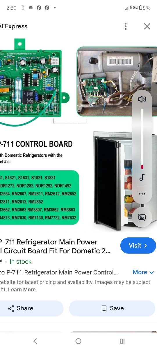 Domestic RV Refrigerator Motherboard And Self Ignition