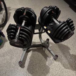 BOWFLEX-1090-LBS-SELECTECH-Adjustable-DUMBBELLS
