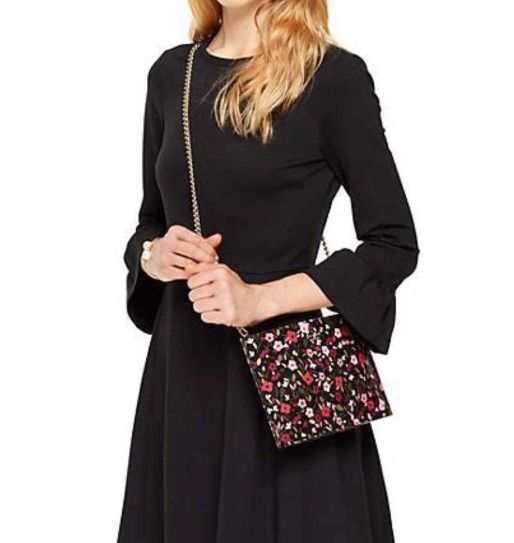 NWT Authentic Kate Spade Sima Floral Print Leather Crossbody/purse