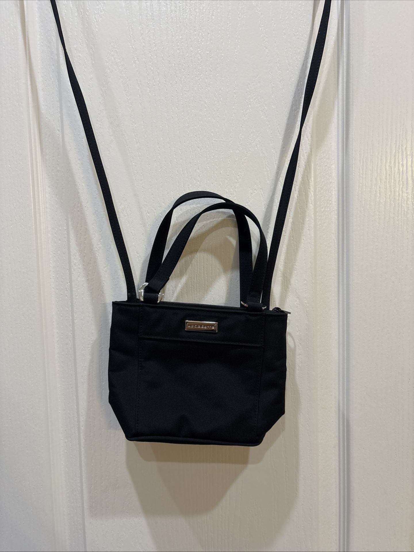 Liz Claiborne Black Tote Shoulder Bag Purse Small 7.5” X 6”