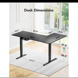 Adjustable Black Desk 