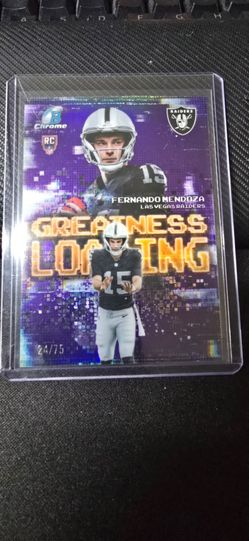 2026 Bowman Football- Fernando Mendoza Greatness Loading Purple /75 #GL-1