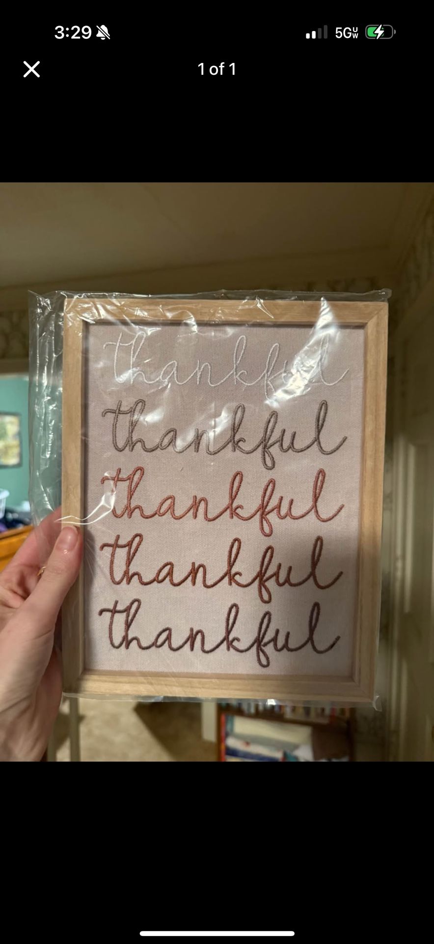 “Thankful” Decor Sign