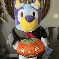 BLUEY GREETER HALLOWEEN NEW BLUEY PLUSH PUMPKIN HALLOWEEN GREETER