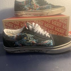Vans Old Skool Zap Low Glow In The Dark Skull House Of Terror Mens