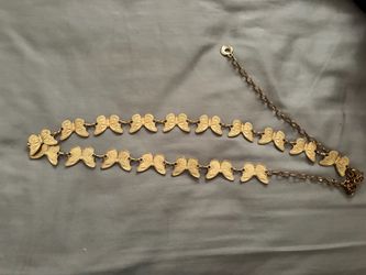 Gold-Tone Butterfly Chain belt