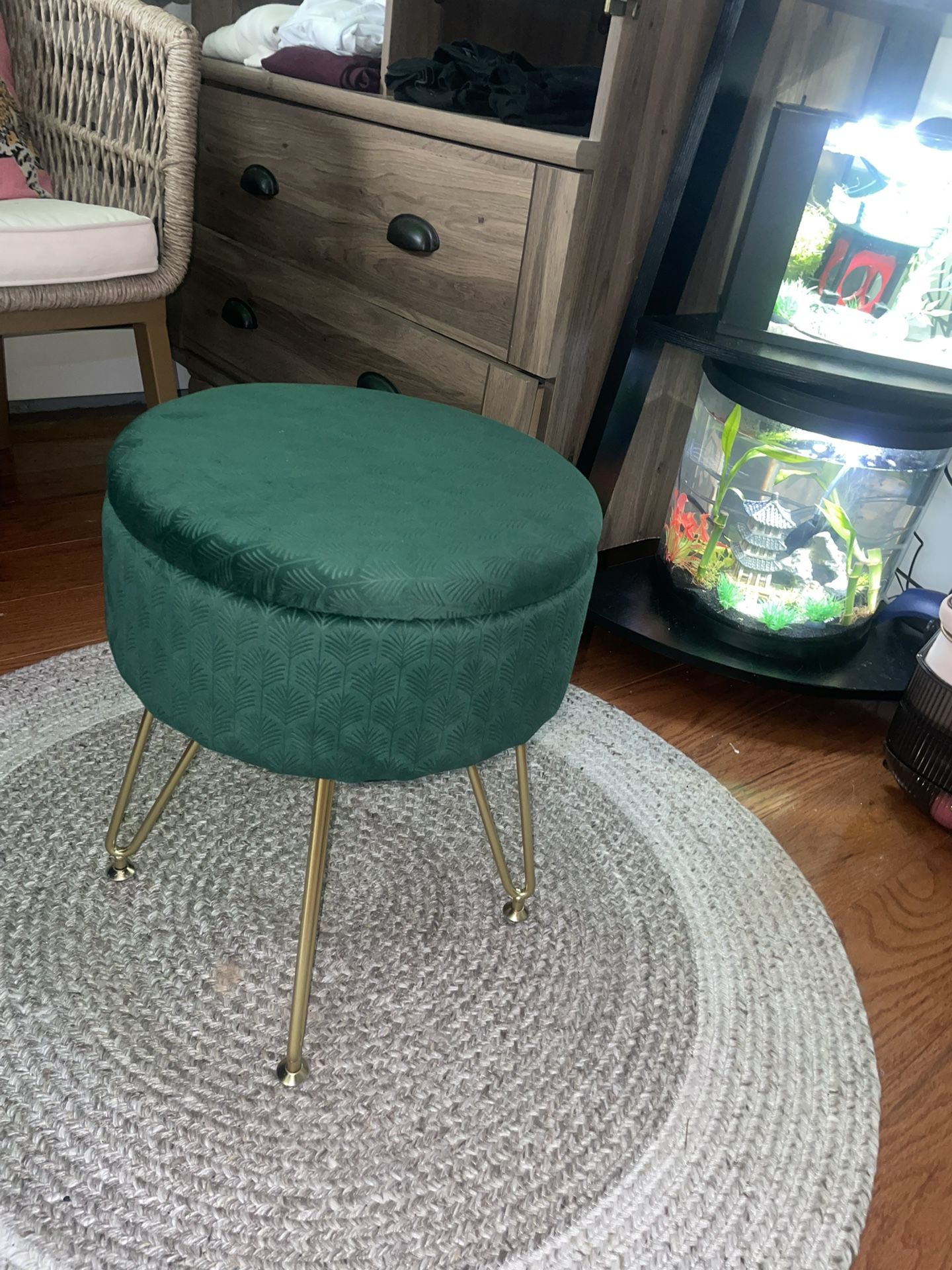 Small Green Chair Stool