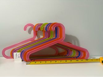 Colorful Plastic Kids Hangers Set of 16