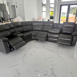 Brand New Power Recliner Sofa with Drop Down Touch Screen, Cup Holders, Storage, Speakers and Bluetooth