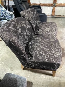 OG IKEA Chairs Black & White Leaves