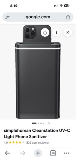 Phone sanitizer simplehuman Cleanstation UV-C Light
